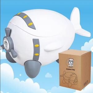 Kids Airplane Potty Training Seat - White and Gray
